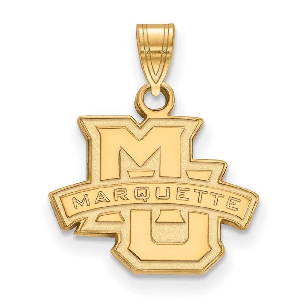 14k Gold Plated Silver Marquette U Small Logo Pendant